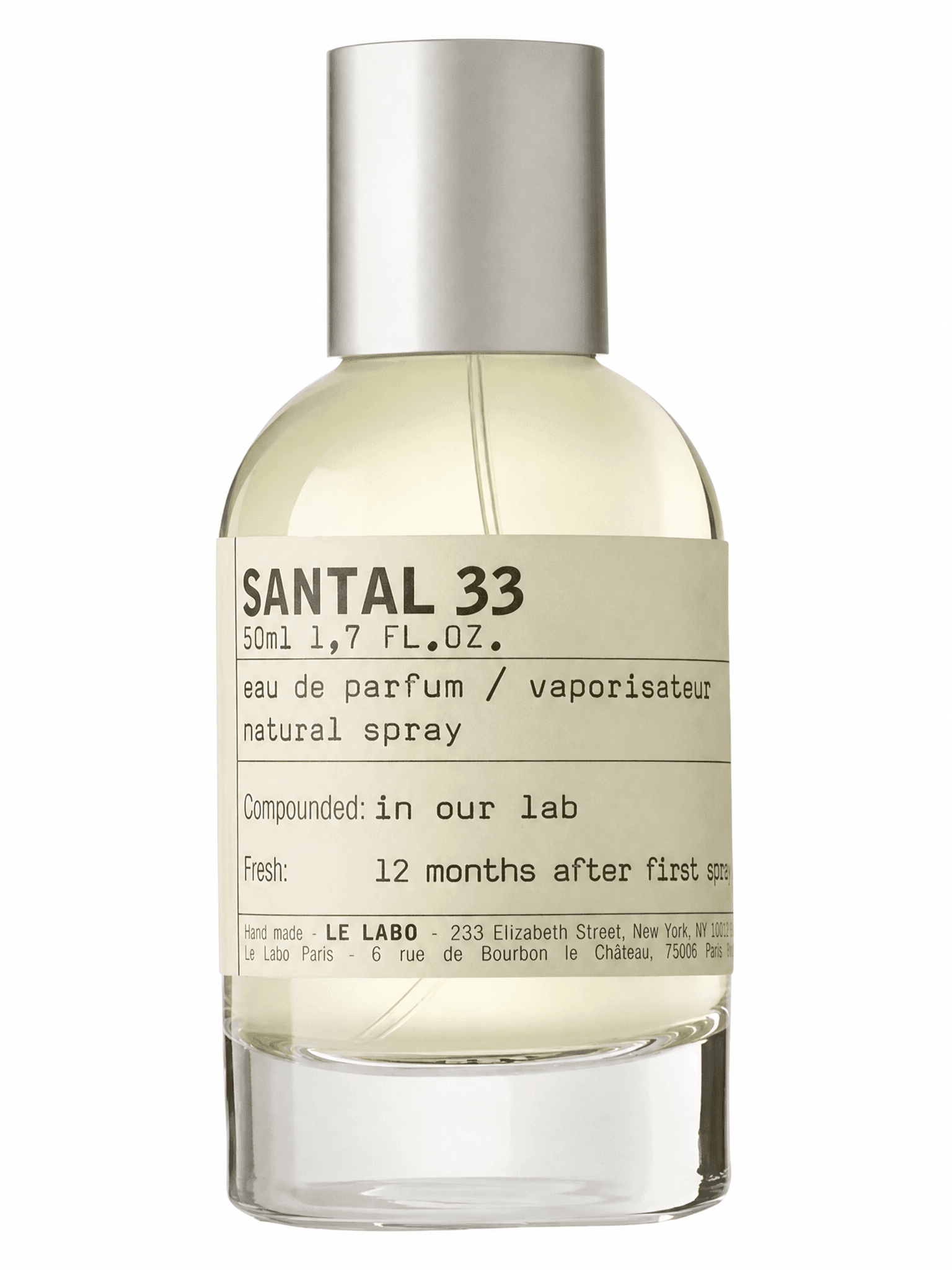 Flacon de Santal 33 de Le Labo
