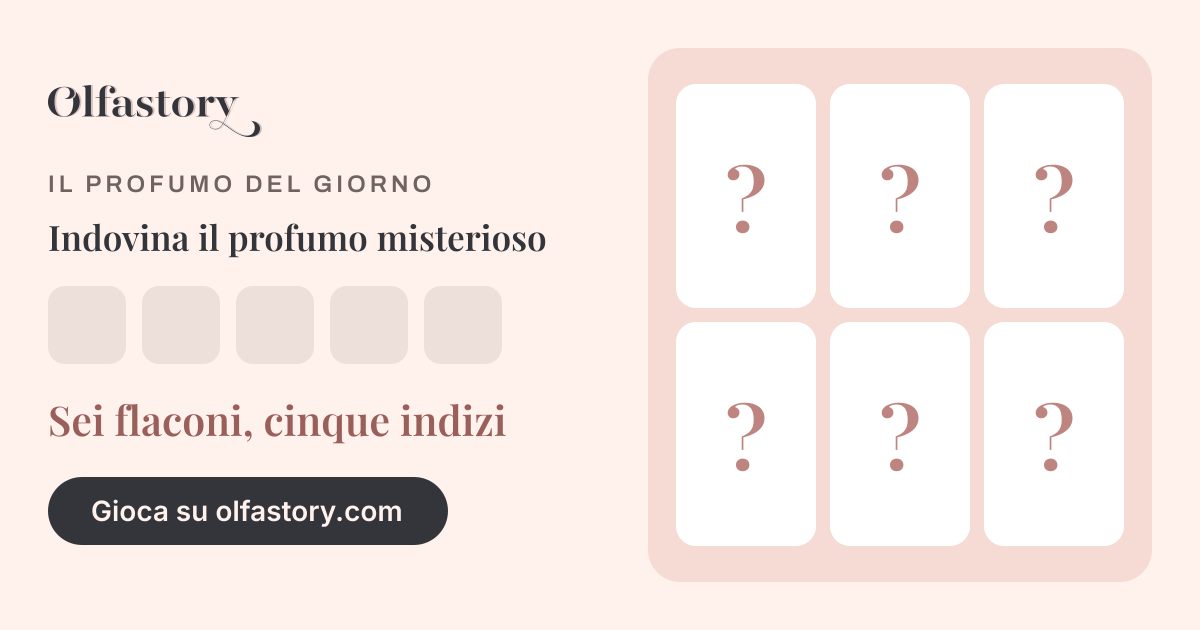 Il Profumo del giorno: indovina il profumo misterioso — Olfastory