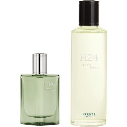 HERMÈS H24 Herbes Vives Eau de Parfum vaporisateur de voyage et recharge, HERMÈS H24 Herbes Vives Eau de Parfum vaporisateur de voyage et recharge, Hermès