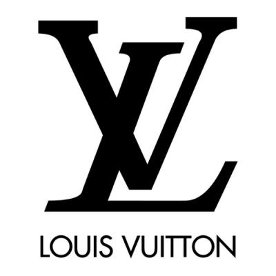 Logo de la marque Louis Vuitton sur la façade de la fondation